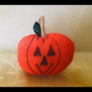 Vtg Fabric Handmade ‘90 Jack O’Lantern Pin Jewelry